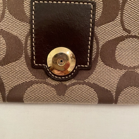 Coach Tan and Brown Wristlet - Picture 8 of 13